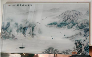 艺术山水画玻璃